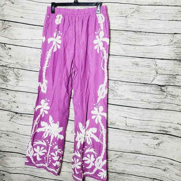Rachel Zoe Pink Elastic Comfort Waistband Vacation Pants Size Small NWT - Picture 6 of 10